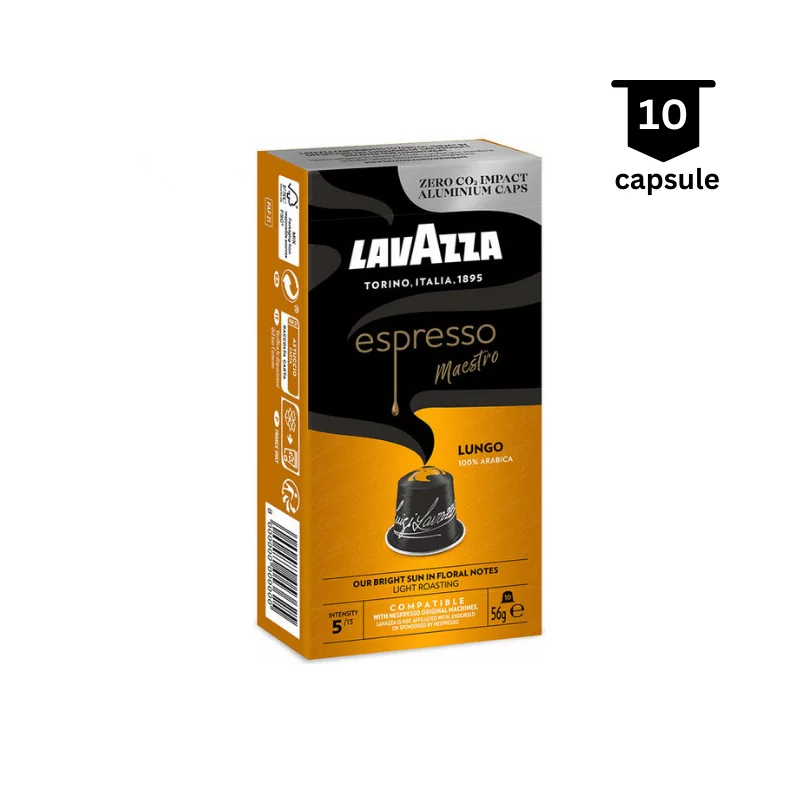 10 Capsule Aluminiu Lavazza Espresso Maestro Lungo – Compatibile Nespresso 1 10 Capsule Aluminiu Lavazza Espresso Maestro Lungo – Compatibile Nespresso