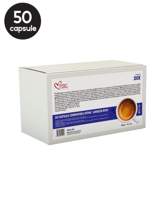 50 Capsule Italian Coffee Espresso Dek – Compatibile Lavazza Firma 1 50 Capsule Italian Coffee Espresso Dek – Compatibile Lavazza Firma