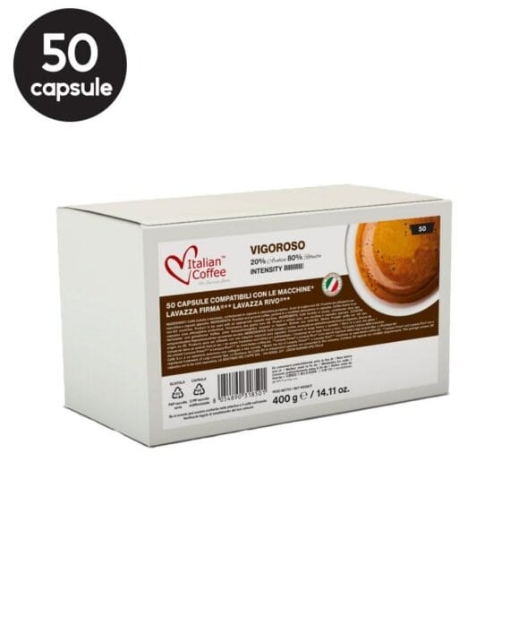 50 Capsule Italian Coffee Espresso Vigoroso – Compatibile Lavazza Firma 1 50 Capsule Italian Coffee Espresso Vigoroso – Compatibile Lavazza Firma