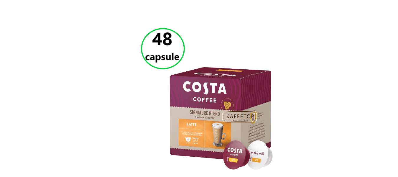 Capsule COSTA Signature Blend Latte Compatibil Dolce Gusto- 48 buc 1 Capsule COSTA Signature Blend Latte Compatibil Dolce Gusto- 48 buc