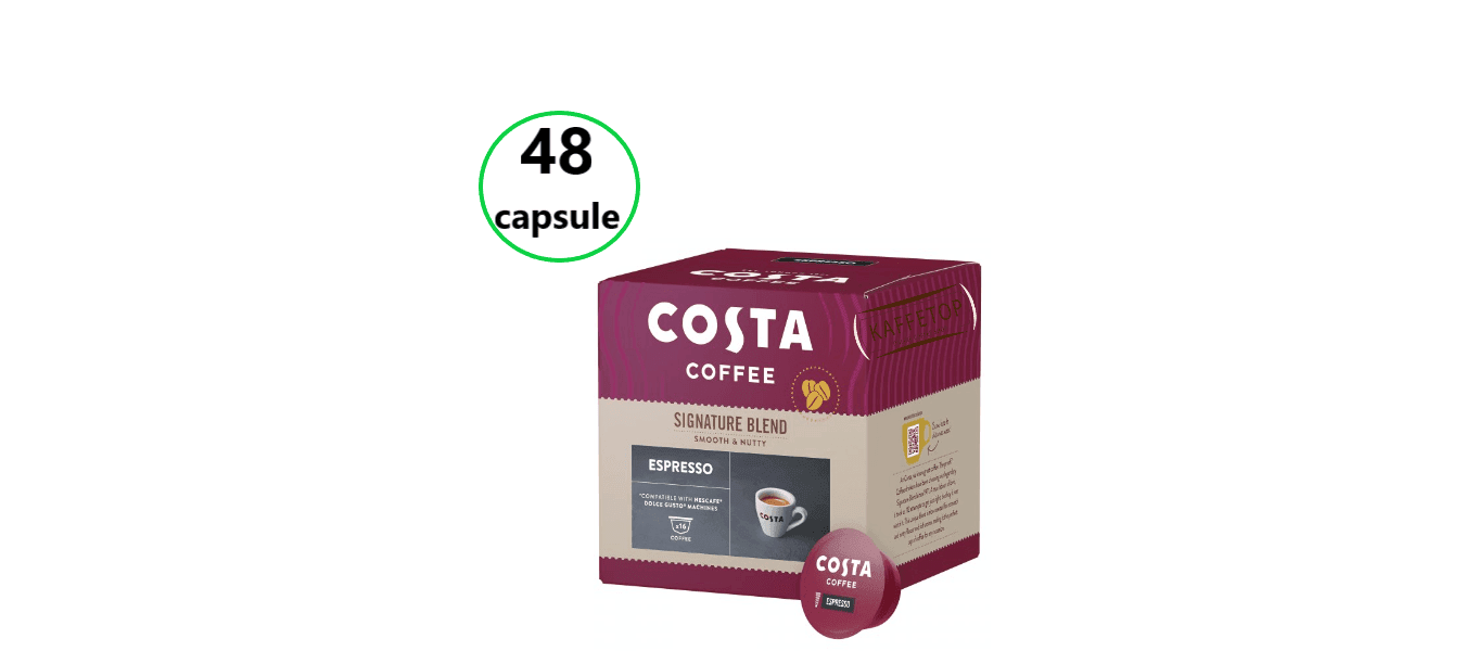 Capsule Costa Signature Blend Espresso– Compatibile Dolce Gusto – 48 buc 1 Capsule Costa Signature Blend Espresso– Compatibile Dolce Gusto – 48 buc