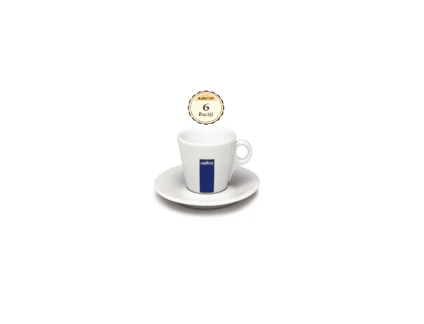 Set Cesti Lavazza Cappuccino cu Farfurii- Ceramică- 6 buc 1 Set Cesti Lavazza cappuccino
