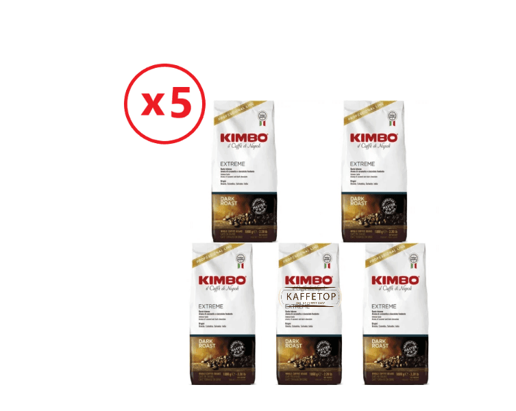 Pachet 5 x Cafea Boabe Kimbo Extreme- 1 kg 1 Cafea Boabe Kimbo Extreme- 1 kg