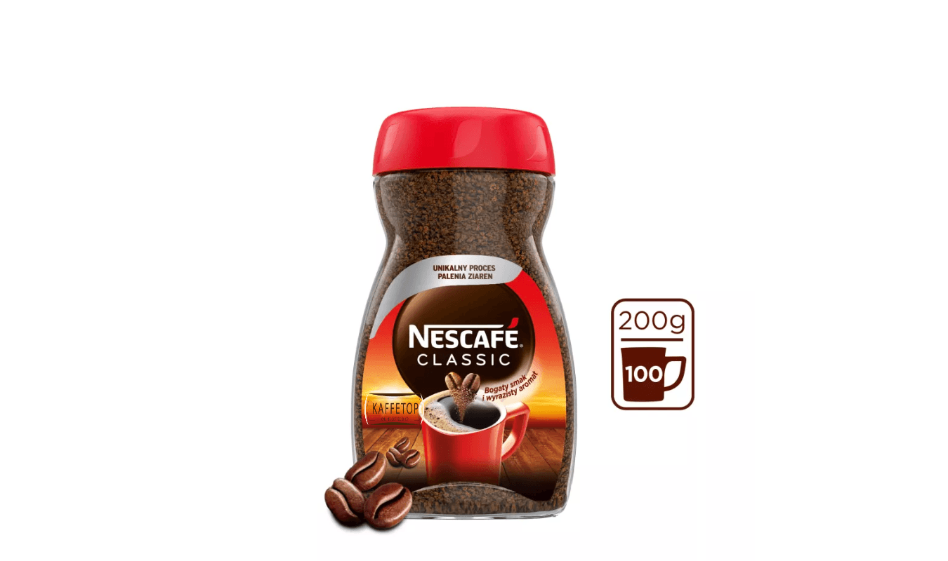 Pachet Cafea Instant Nescafé Classic 200 g x 10buc. 2 Cafea Instant Nescafé Classic 200 g
