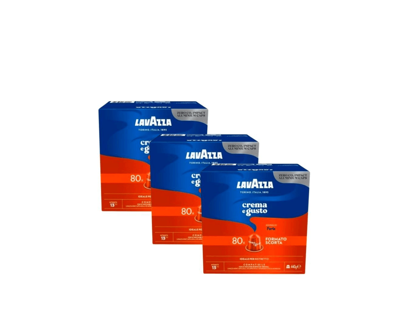 Capsule Lavazza Crema e Gusto Forte – Compatibile Nespresso (3 x 80 buc.) 1 Capsule Lavazza Crema e Gusto Forte – Compatibile Nespresso (3 x 80 buc.)