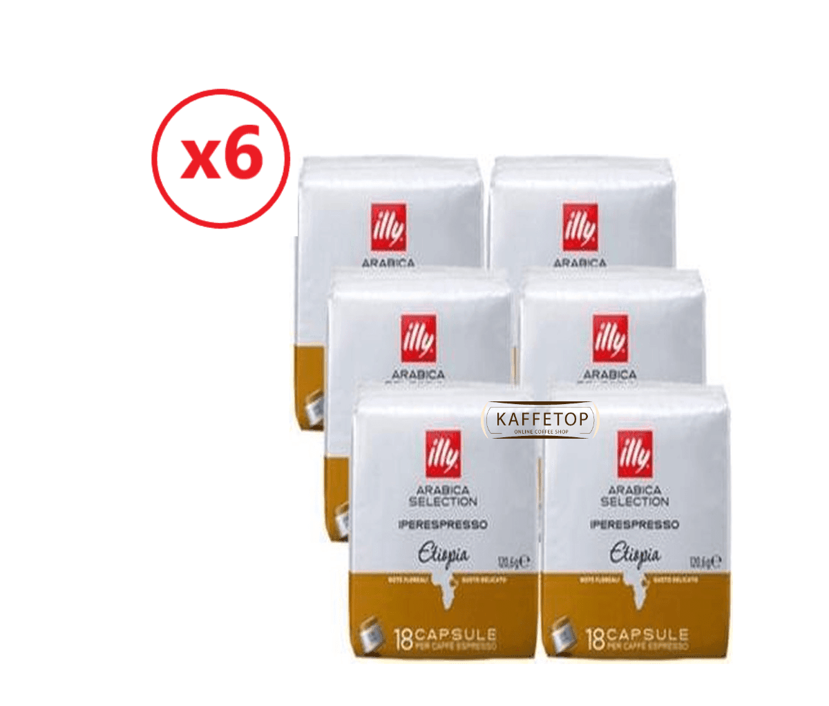 Capsule Illy Iperespresso Etiopia – 6 x 18 buc. (108 buc.) 1 Capsule Illy Iperespresso Etiopia- 108 buc