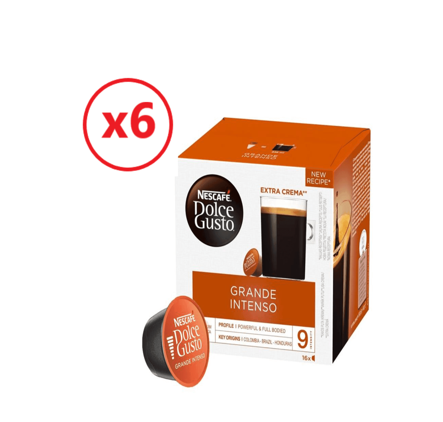 Pachet Promo Capsule Nescafe Dolce Gusto Grande Intenso- 6 x 16 buc. 1 dolce gusto grande intenso