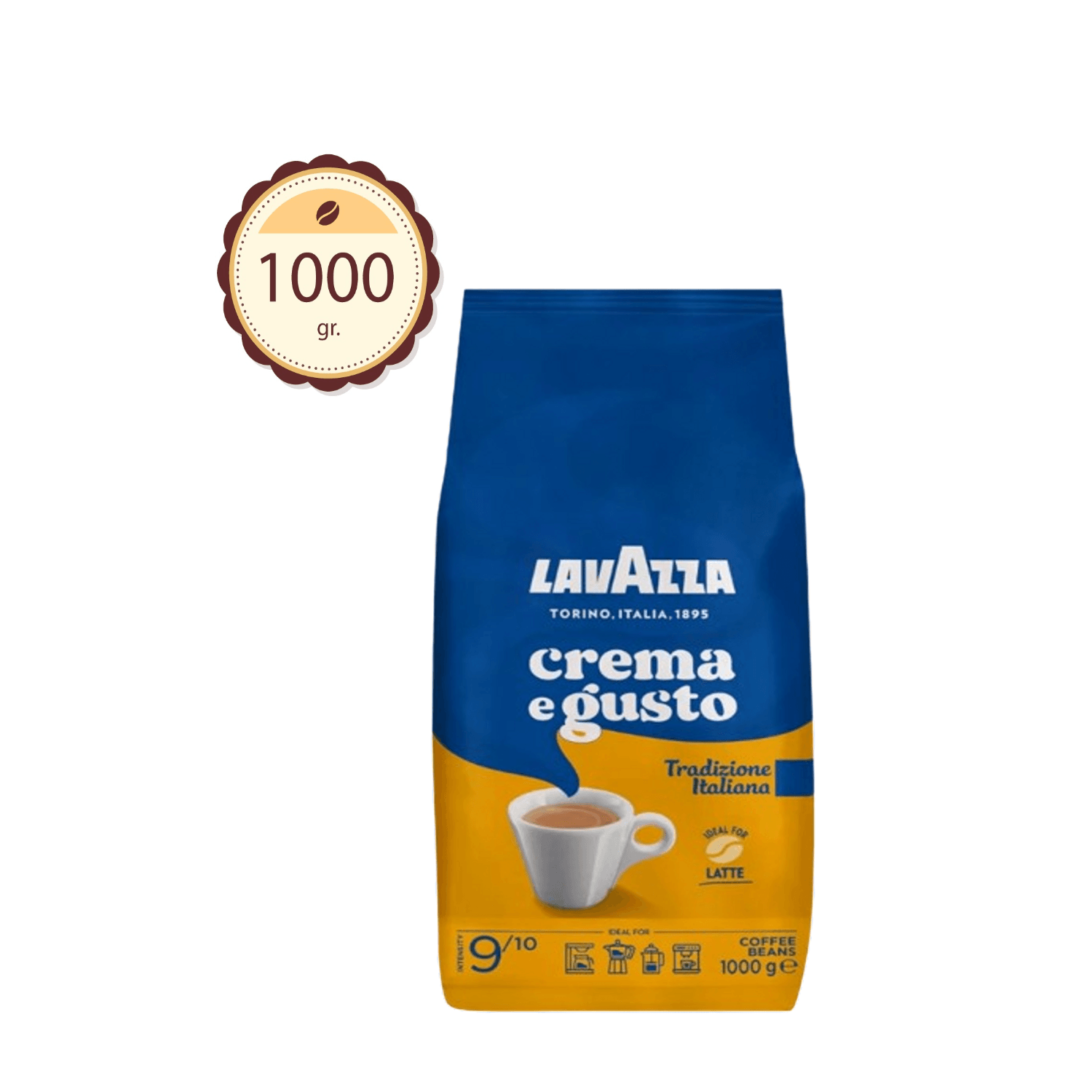 Cafea Boabe Lavazza Crema e Gusto Tradizione Italiana - 1kg 1 Lavazza Crema e Gusto Tradizione Italiana