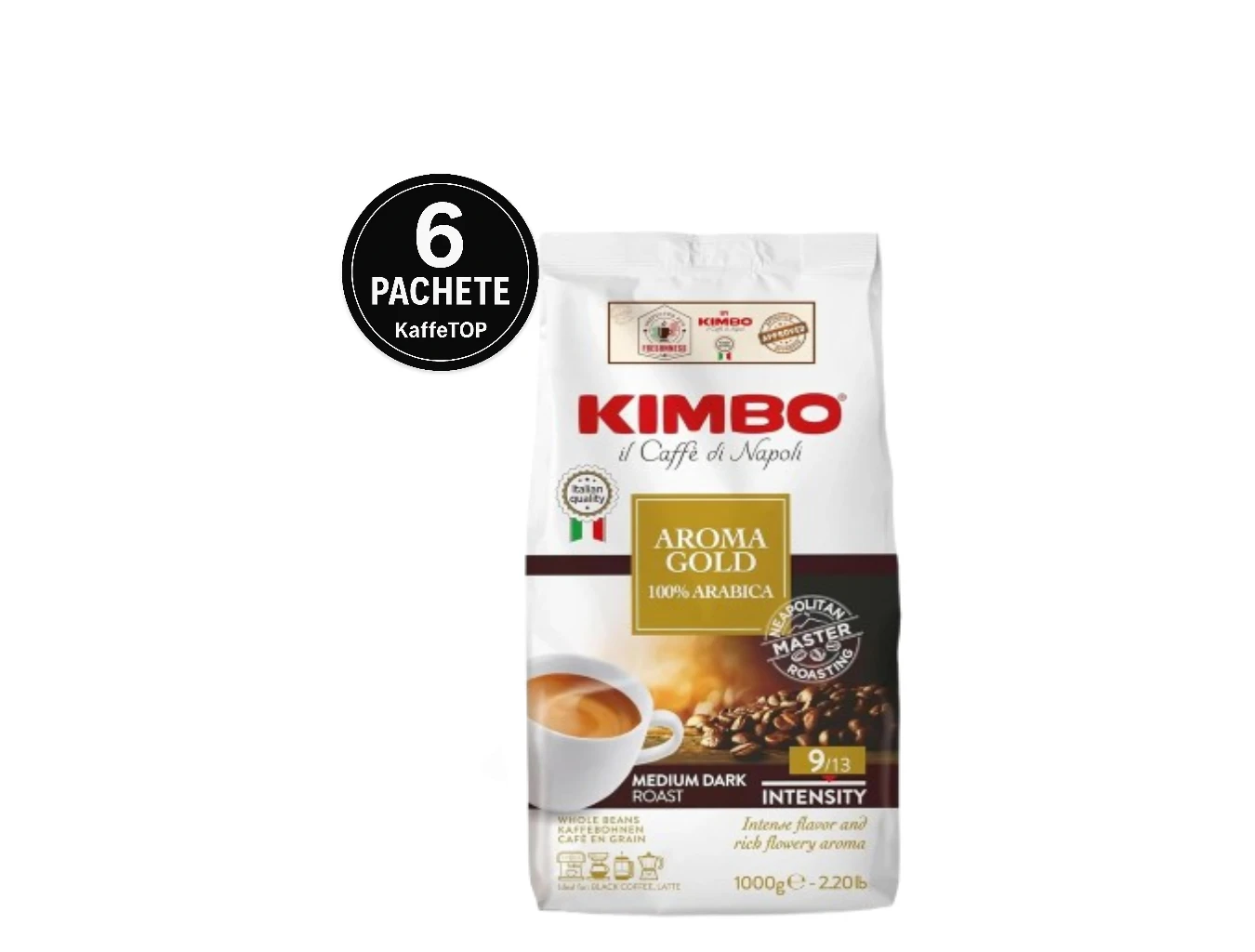 Cafea Kimbo Gold Boabe- 1 kg x 6 buc 1 Cafea Kimbo Gold