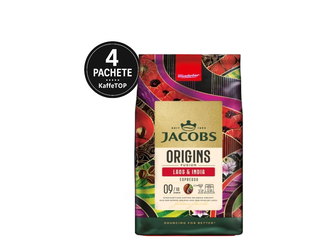 Jacobs Laos India Cafea Boabe- 4 x 1 kg 2 Jacobs Laos India