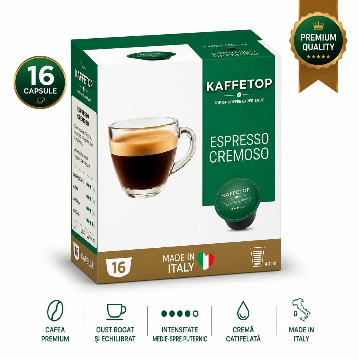 Kaffetop Espresso Cremoso - Capsule Compatibile Dolce Gusto- 16 capsule 1 Kaffetop Espresso Cremoso - Capsule Compatibile Dolce Gusto- 16 capsule